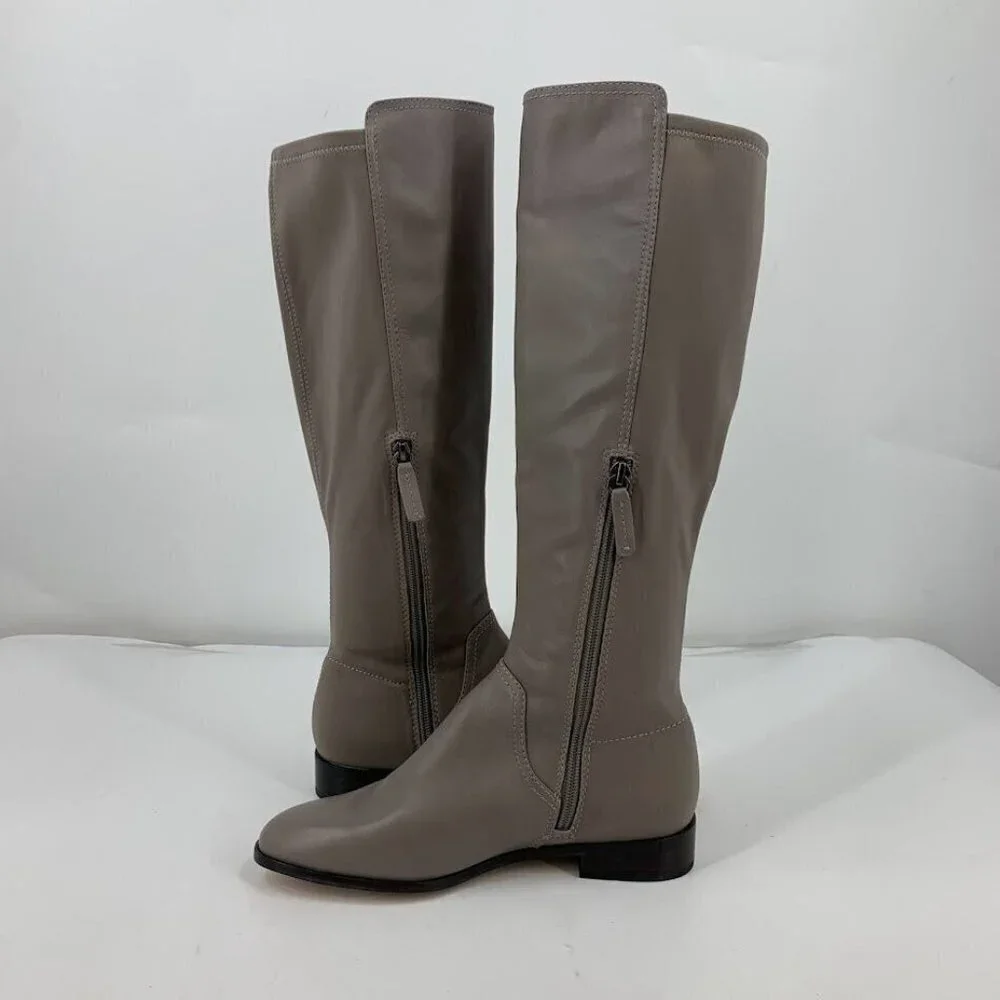 Louise et Cie Women's Lo-Verdi-R Round Toe Low Heel Leather Knee High Boots SZ 6